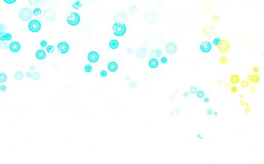 Açık mavi, daireli yeşil vektör şablonu. Bulanık dekoratif tasarım baloncuklu soyut tarzda. Fütürist reklamlar ve kitapçıklar için şablon.