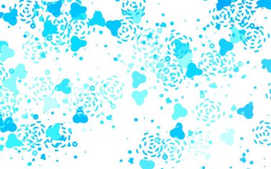 Memphis şekilli hafif MLUE vektör arkaplanı. Soyut gradyan şekilli basit renkli çizimler. İşiniz için en iyi akıllı tasarım.