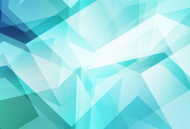 Işık yeşil vektör düşük poli düzeni. Geometrik şekil gradyan ile Origami tarzında. Afiş için tamamen yeni şablon.