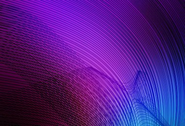 Açık Pembe, eğri çizgileri olan mavi vektör arkaplan. Eğilimli soyut bir çizim. Web siteniz için soyut tasarım.
