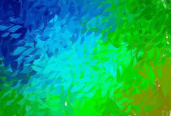 Светло Голубой Зеленый Векторный Фон Цветами Современная Абстрактная Иллюстрация Красочными — стоковый вектор