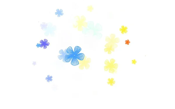 Licht Multicolor Vector Doodle Achtergrond Met Bloemen Abstracte Illustratie Met — Stockvector