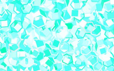 Altıgenli açık yeşil vektör arkaplanı. Renkli altıgenli bir resim seti. Duvar kağıtlarının dokusu için desen.