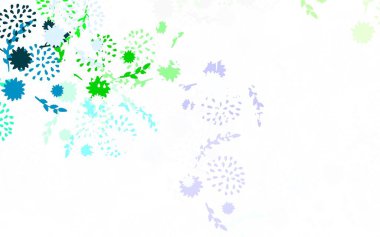 Açık gri vektör çizimi, çiçekler, güller. Beyaz arka planda gradyanı olan çiçekler. Tasarımınız için yeni şablon.