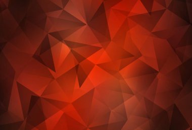 Açık Kırmızı Vektör soyut mozaik arkaplan. Üçgenli modern soyut çizim. Broşürünüz için yepyeni bir tasarım..