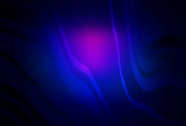 Темно Рожевий Синій Векторний Візерунок Вигнутими Лініями Барвисті Ілюстрації Абстрактному — стоковий вектор