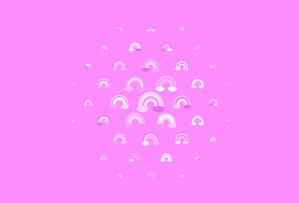 Luz Púrpura Textura Vectorial Rosa Con Arco Iris Nubes Ilustración — Archivo Imágenes Vectoriales