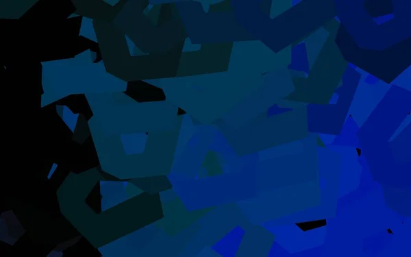 六角形のダークブルーベクトルの背景 ぼかし面上の色の六角形のイラスト ランディングページのパターン — ストックベクタ