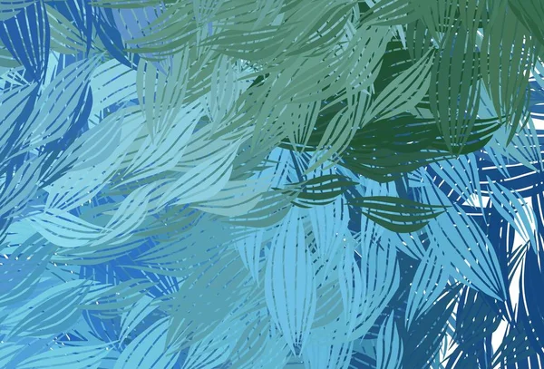 Azul Claro Modelo Vetor Verde Com Formas Caóticas Ilustração Abstrata — Vetor de Stock