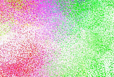 Açık pembe, küreli yeşil vektör deseni. Renkli su damlaları olan modern soyut çizimler. Reklamlar, broşürler için desen.