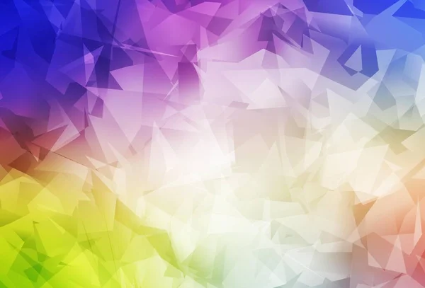 Sfondo Poligonale Astratto Vettore Multicolore Chiaro Illustrazione Geometrica Stile Origami — Vettoriale Stock