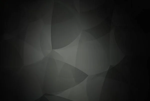 Dunkelgraue Vektorschablone Mit Kristallen Dreiecken Dreiecke Auf Abstraktem Hintergrund Mit — Stockvektor