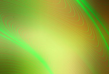 Açık yeşil, kıvrımlı çizgileri olan kırmızı vektör düzeni. Basit eğri biçiminde parlak renkli bir illüstrasyon. Fikirlerin için bir örnek..