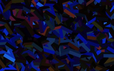 Koyu mavi, çokgen şekilli sarı vektör deseni. Renkli üçgenli modern soyut illüstrasyon. Kartvizitiniz için modern tasarım.