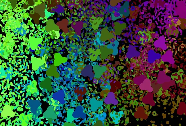 Fond Vectoriel Multicolore Foncé Avec Des Formes Abstraites Formes Chaotiques — Image vectorielle