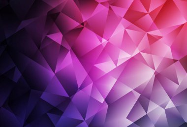 Koyu Mor, pembe vektör çokgen arkaplan. Origami stilinde gradyan ile yaratıcı geometrik illüstrasyon. Cep telefonunun arka planının şablonu.