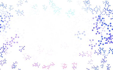 Açık Pembe, yeşil vektör arka planı ve yapay zeka formları. Parlak renkli bir illüstrasyon ve yapay zekanın gerçek yapısı. Siber yeniliklerin tasviri için tasarım.