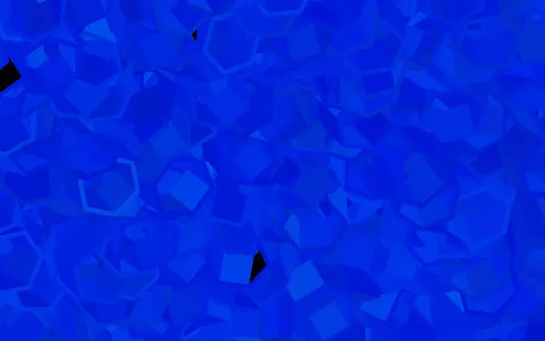 Fundo Vetorial Azul Escuro Com Hexágonos Glitter Ilustração Abstrata Estilo — Vetor de Stock