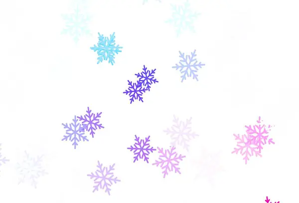 Layout Vetorial Multicolorido Claro Com Flocos Neve Brilhantes Estrelas Design —  Vetores de Stock