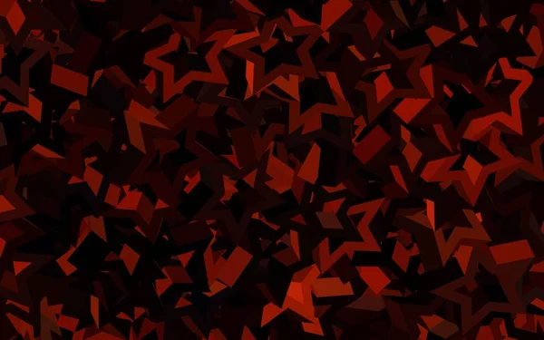 Dunkelorange Vektorstruktur Mit Schönen Sternen Glitzernde Abstrakte Illustration Mit Farbigen — Stockvektor