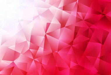 Açık kırmızı vektör düşük polimerli arka plan. Gradyanı olan zarif parlak çokgen çizimi. Broşürünüz için yepyeni bir tasarım..