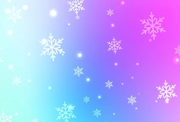 ライトピンク 新年のスタイルでブルーベクトルレイアウト クリスマスの属性を持つシンプルなグラデーションイラスト 小冊子や教育のチラシのパターン — ストックベクタ