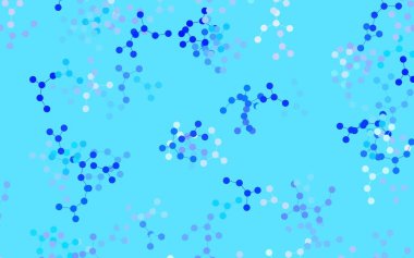 Yapay zeka verileriyle hafif BLUE vektör arkaplanı. Yapay zekanın bağlantı ve noktalarıyla soyut illüstrasyon. Siber yeniliklerin tasviri için tasarım.