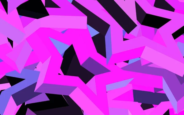 Dunkelviolett Rosa Vektorhintergrund Mit Polygonalem Stil Schöne Illustration Mit Dreiecken — Stockvektor