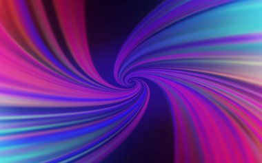 Koyu pembe, bükülmüş çizgileri olan mavi vektör arkaplan. Soyut ve gradyan renkte renkli çizimler. Reklamlarınız, posterleriniz, afişleriniz için yepyeni bir tasarım..