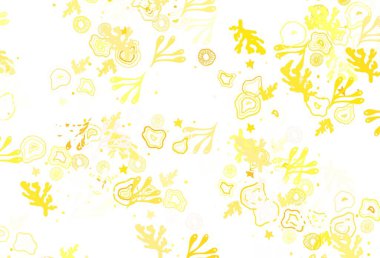 Açık kırmızı, soyut şekilli sarı vektör dokusu. Modern tarzda değişen renkli kaotik formlar. Kartvizitiniz için modern tasarım.