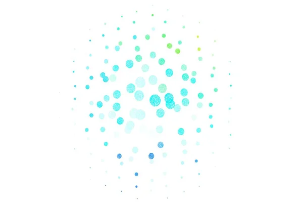 Azul Claro Patrón Vectorial Verde Con Esferas Ilustración Abstracta Con — Vector de stock