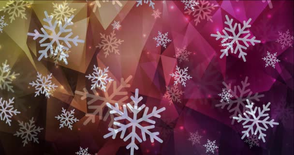 4K smyčka tmavě růžové, žluté záběry v veselém vánočním stylu. — Stock video