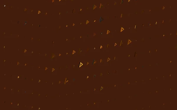 Dunkelgrünes Gelbes Vektormuster Mit Polygonalem Stil Dreiecke Auf Abstraktem Hintergrund — Stockvektor