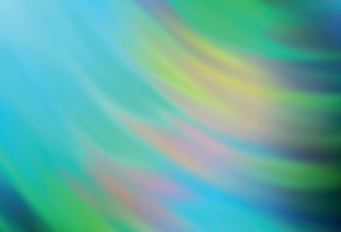 Açık Mavi, Yeşil vektör bulanık parlaklık soyut arka plan. Bulanıklık tarzında tamamen yeni renkli bir illüstrasyon. Bir marka kitap için zarif arka plan.