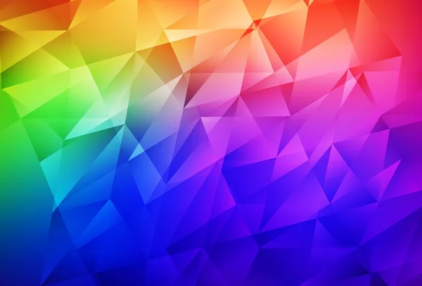 Donkere Multicolor Vector Lay Out Met Lijnen Driehoeken Prachtige Illustratie — Stockvector