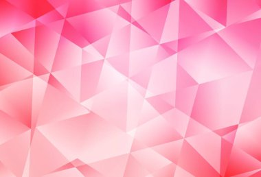 Açık Pembe, sarı vektör çokgen arka plan. Gradyanı olan zarif parlak çokgen çizimi. Broşürünüz için yepyeni bir tasarım..