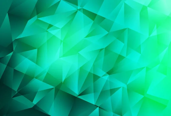 Hellgrüner Vektorhintergrund Mit Dreiecken Dekorative Gestaltung Abstrakten Stil Mit Dreiecken — Stockvektor
