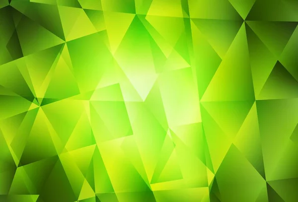 Светло Зеленый Желтый Векторный Многоугольник Творческая Геометрическая Иллюстрация Стиле Оригами — стоковый вектор