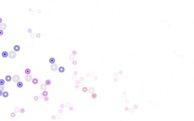 Açık mavi, daire şekilli kırmızı vektör düzeni. Doğa tarzında renkli baloncuklu soyut illüstrasyon. Fütürist reklamlar ve kitapçıklar için şablon.