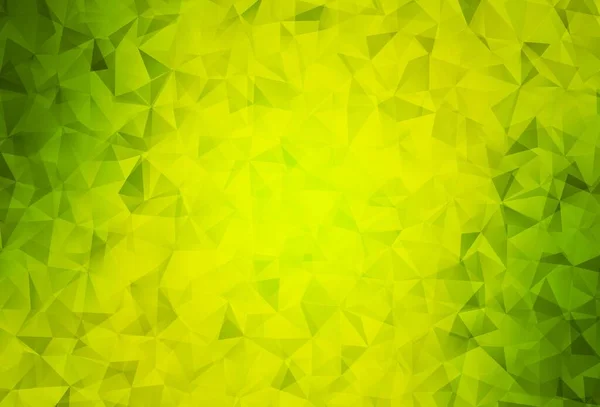 Verde Claro Vector Amarillo Brillante Diseño Triangular Ilustración Abstracta Moderna — Archivo Imágenes Vectoriales