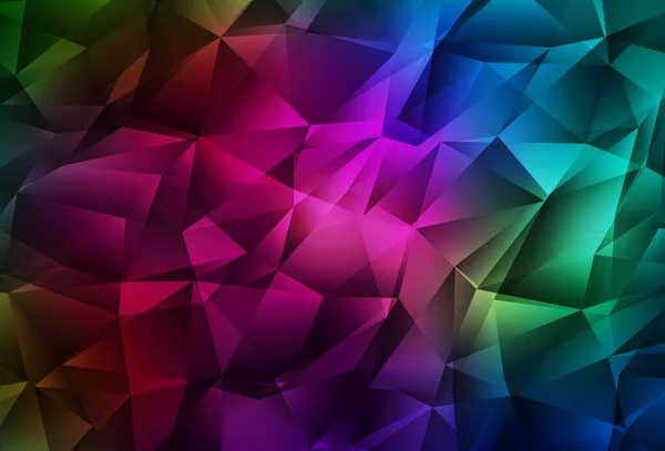 Dark Multicolor Vector Low Poly Background Glitter Abstract Illustration Elegant — Stock Vector