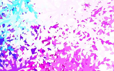 Açık pembe, soyut şekilli mavi vektör arkaplan. Modern tarzda değişen renkli kaotik formlar. Duvar kağıtları için zarif tasarım.