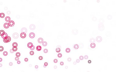 Kabarcıklı açık pembe vektör arka planı. Bulanık yağmur damlaları olan soyut bir çizim. İş ilanınız için tasarım.