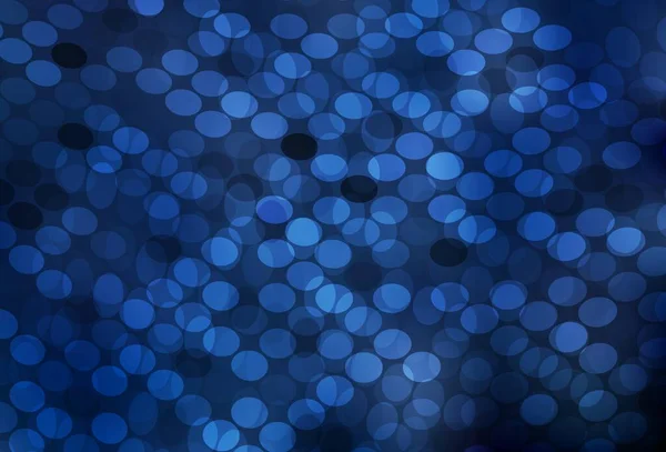 Motif Vectoriel Bleu Foncé Avec Sphères Bulles Floues Sur Fond — Image vectorielle