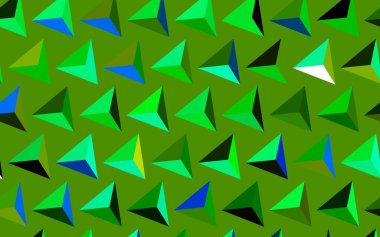 Koyu mavi, sarı vektör arkaplan ve çokgen stili. Üçgenli soyut gradyan çizimi. İniş sayfası için modern şablon.