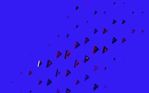 Donkerpaarse Roze Vectorachtergrond Met Driehoeken Illustratie Met Set Kleurrijke Driehoeken — Stockvector