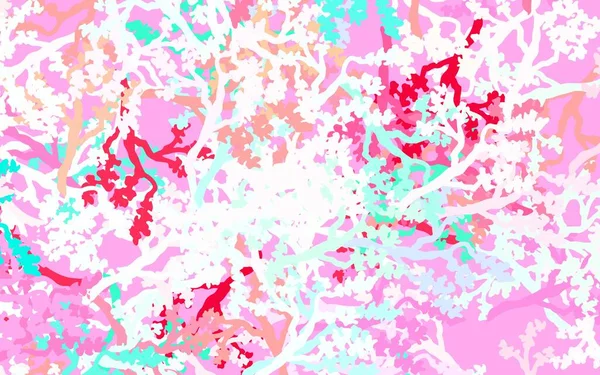 Açık yeşil, sarı vektör doğal arka plan yapraklı, dallı. Beyaz arka planda Hint tarzı dekoratif tasarım. Çocuk kitapları için renkli desen.