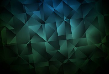 Koyu yeşil vektör eğimli üçgen dokusu. Yarım ton şeklinde, üçgenli yaratıcı illüstrasyon. İşiniz için yepyeni bir tasarım..