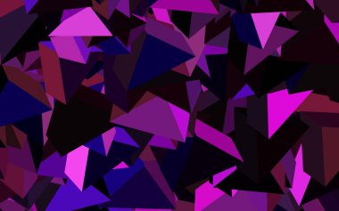 Koyu Mor, pembe vektör arkaplan, çizgiler, üçgenler. Renkli üçgenlerin olduğu bir resim. Web siteniz için basit tasarım.