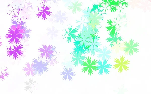 Licht Multicolor Vector Doodle Hintergrund Mit Blumen Illustration Mit Bunten — Stockvektor